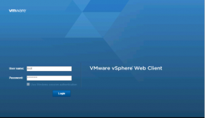 vSphere Web Client Login