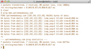 PIng Webserver's domain name to get its IP Address
